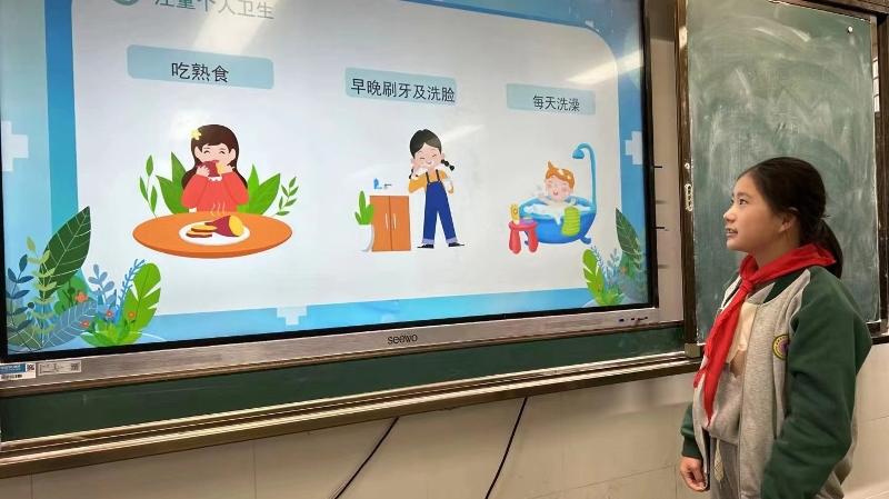 文明健康 绿色环保 ——姜堰区行知实验小学开展爱国卫生月主题活动