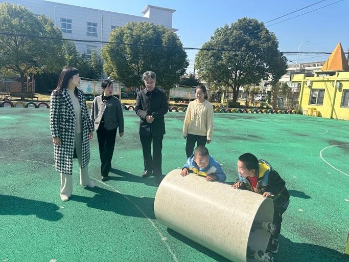 白米幼儿园迎接区教育局督导回访